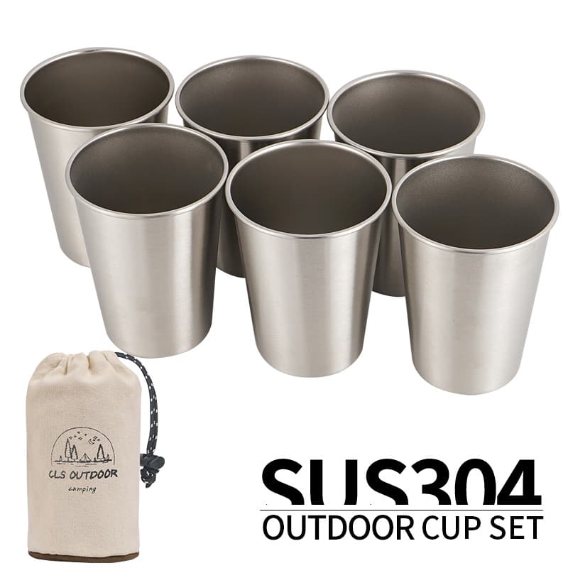 Stainless Steel Drinking Cups Set thumbnail 4
