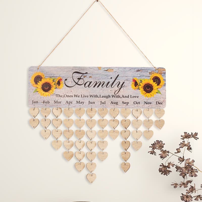 Wooden Calendar Listing Home Decoration