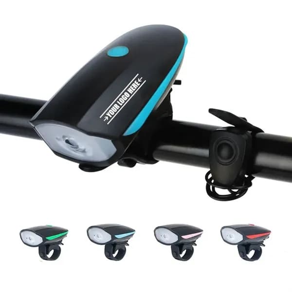 USB Rechargeable Bike Front Light with Horn