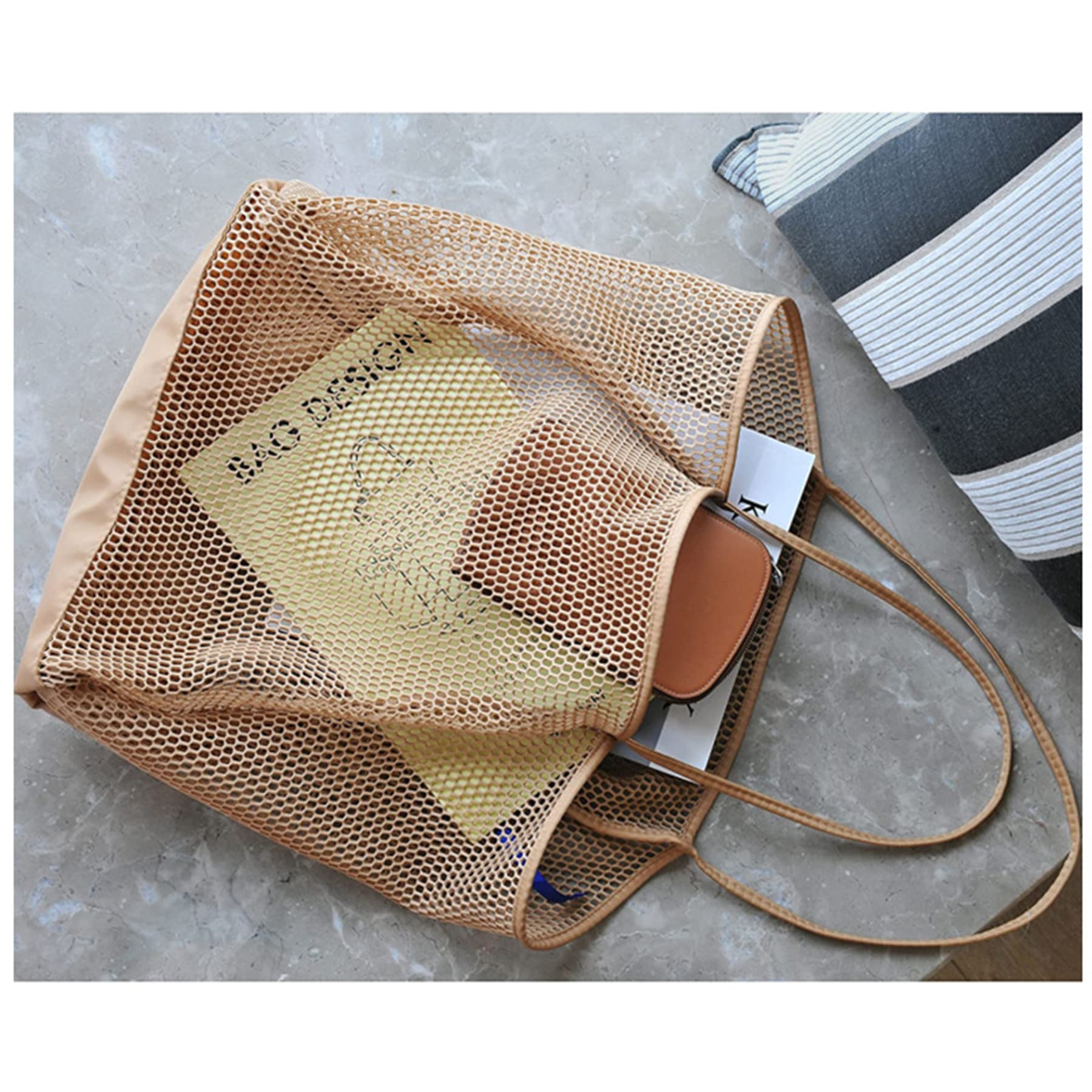 Women's Mesh Polyester Tote Bag thumbnail 2