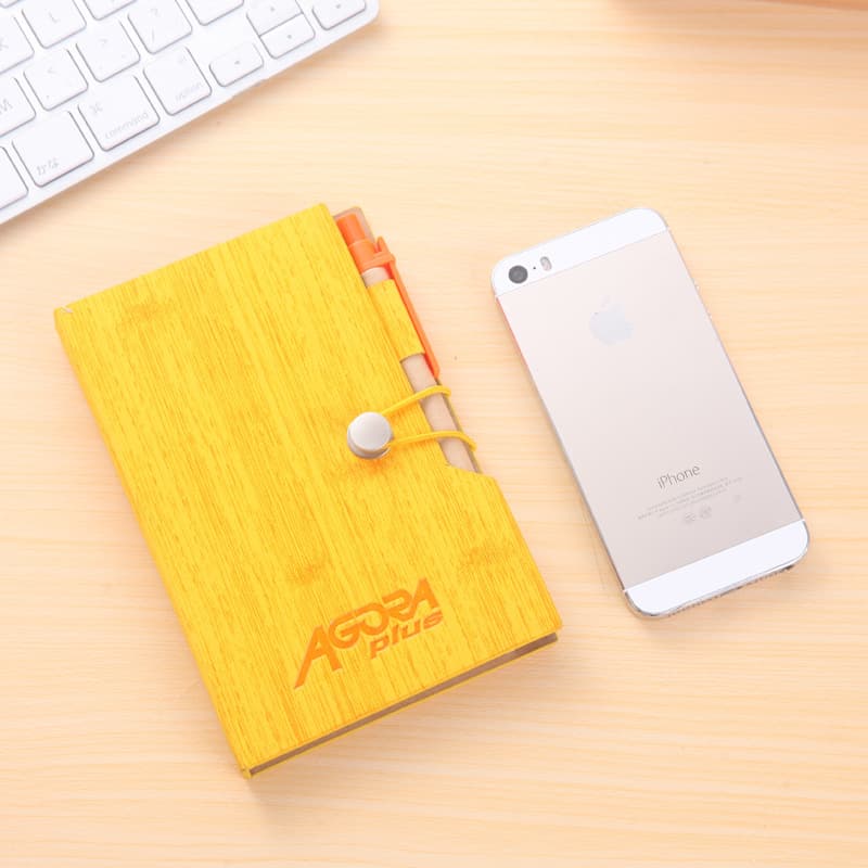 Customizable Woodgrain Notebook with Sticky Notes And Flags thumbnail 8