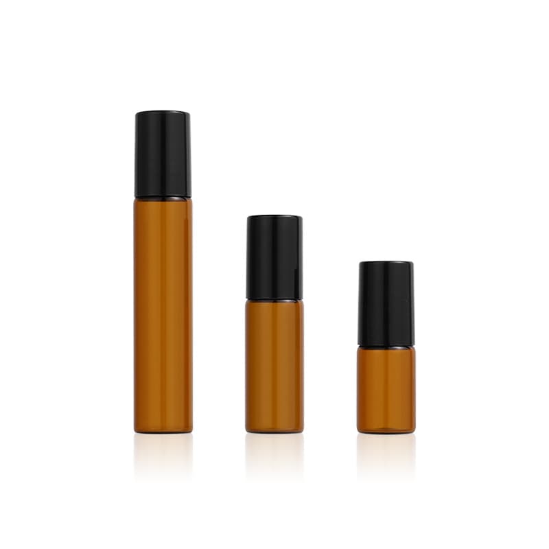 Clear Glass Roll On Bottles w/ PE Balls and Polypropylene Ca thumbnail 4