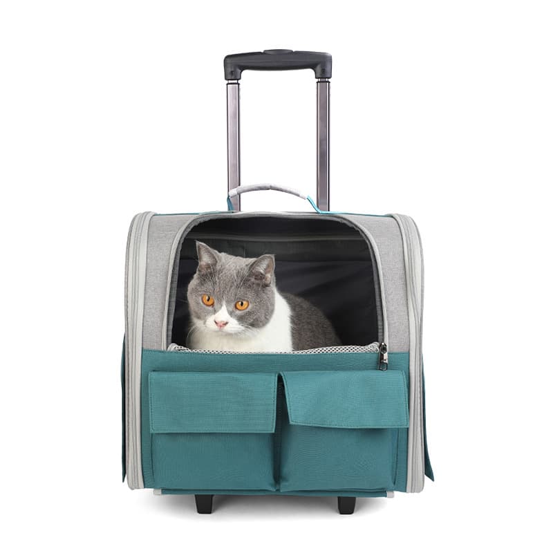 Pet Rolling Carrier with Wheels