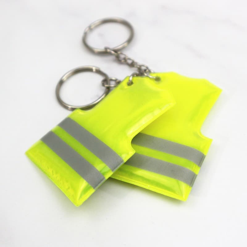 PVC Reflective Vest Keyring