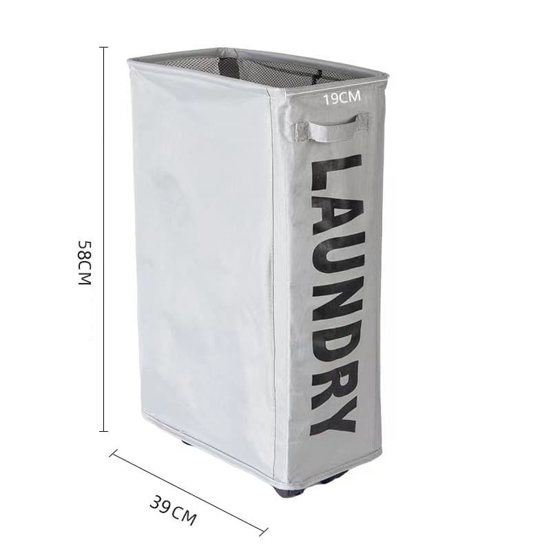 Large Wheels Laundry Basket Bag thumbnail 3