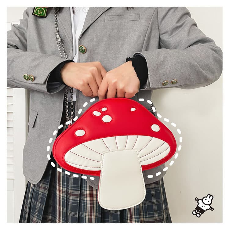 Youngy Women Mushroom Shape PU Leather Shoulder Bag thumbnail 3