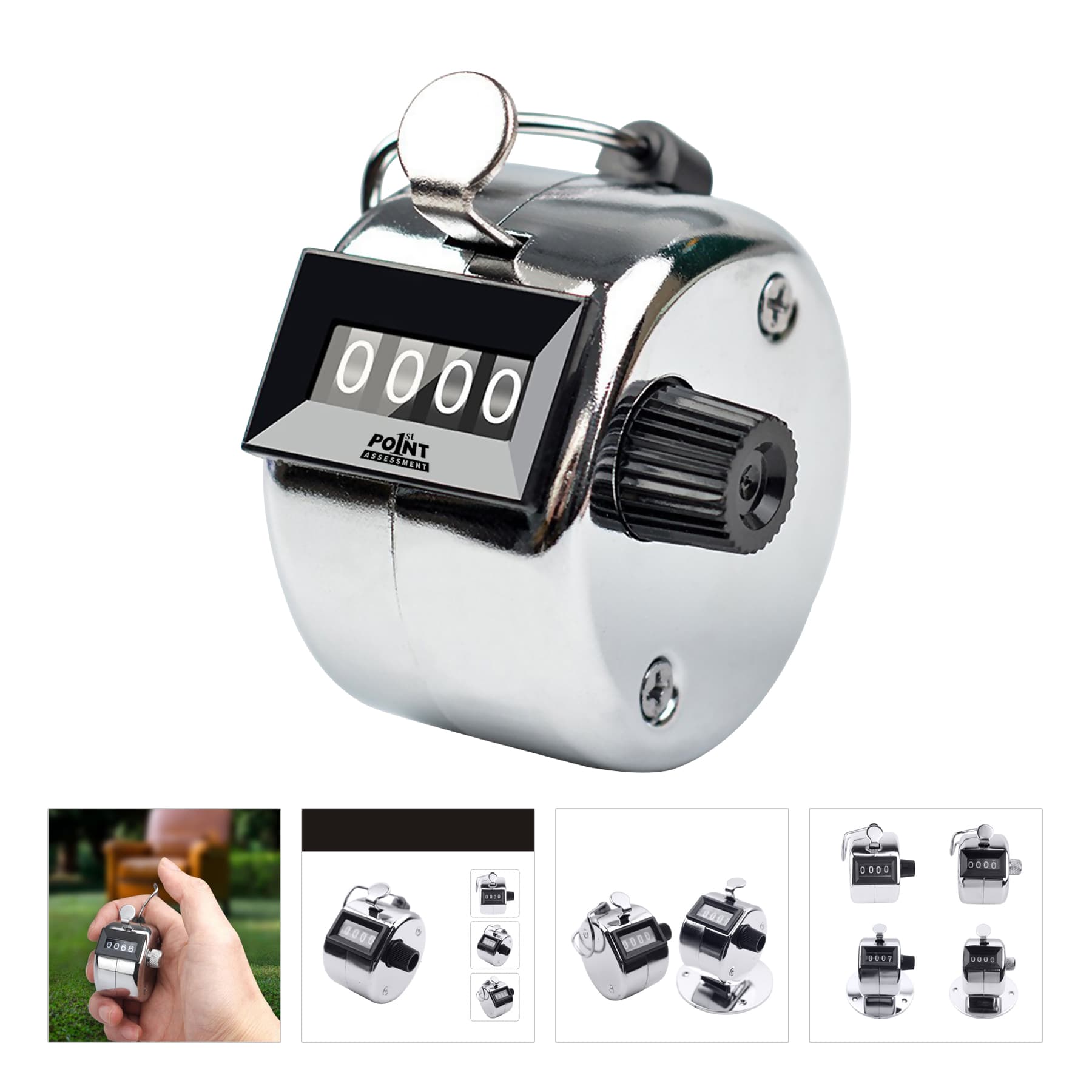 Metal Mechanical 4-Digit Number Count Clicker Counter