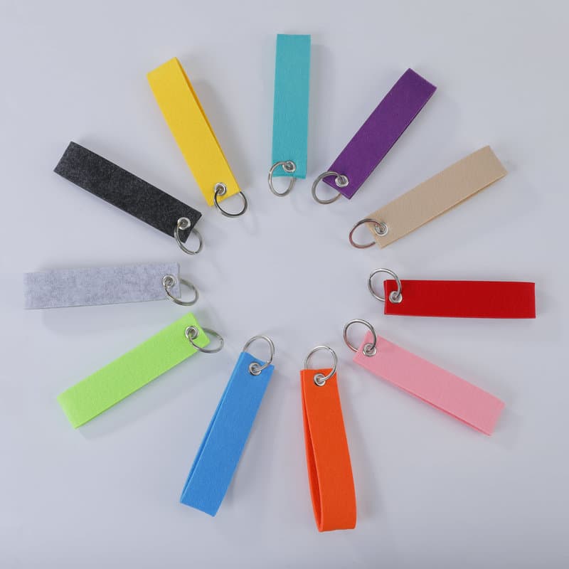 Felt Wrist Keychain With Metal Split Ring thumbnail 8
