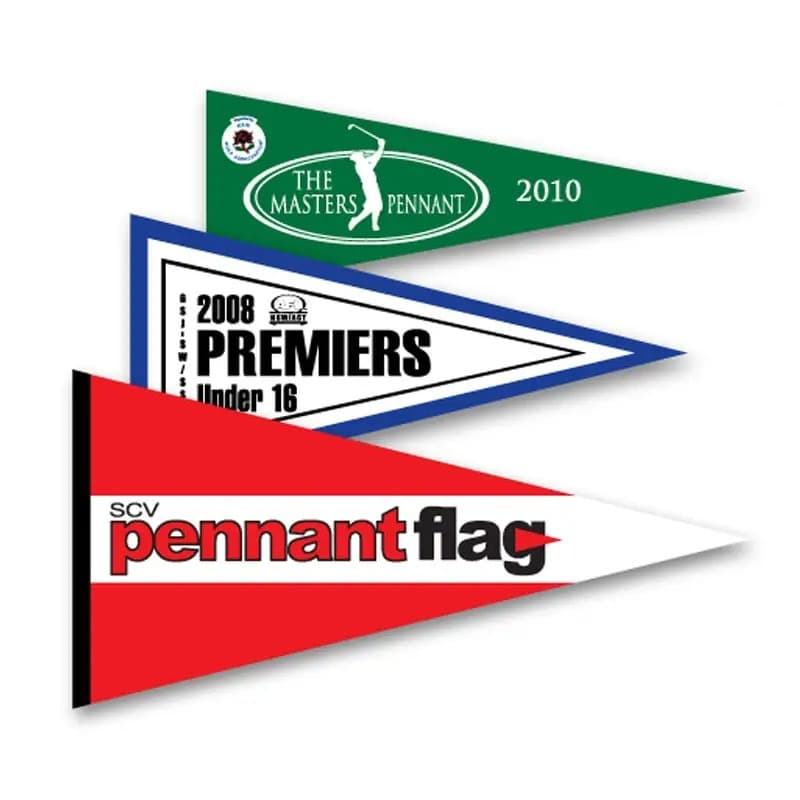 12" x 30" Mini Felt Pennant w/ Sewn Strip thumbnail 4