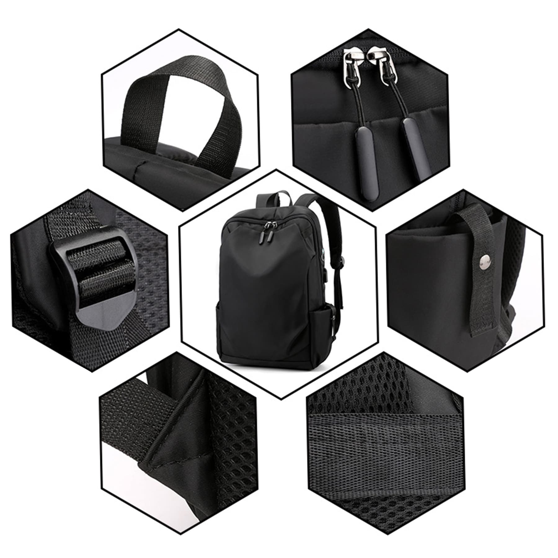 Waterproof Travel Backpack With Usb Charging Port