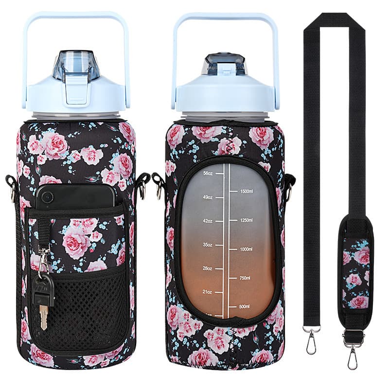 64Oz Water Bottle With Storage Sleeve thumbnail 3
