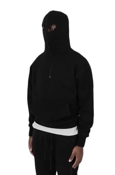 Full Face Zip Up Hoodie With Eye Holes Sweatshirt thumbnail 3