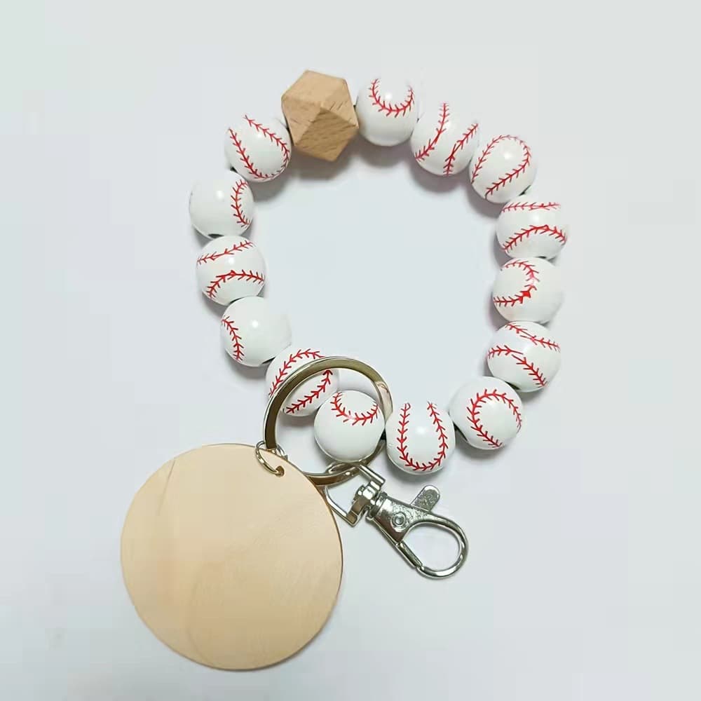 Wooden Ball Bracelet Keychain thumbnail 7