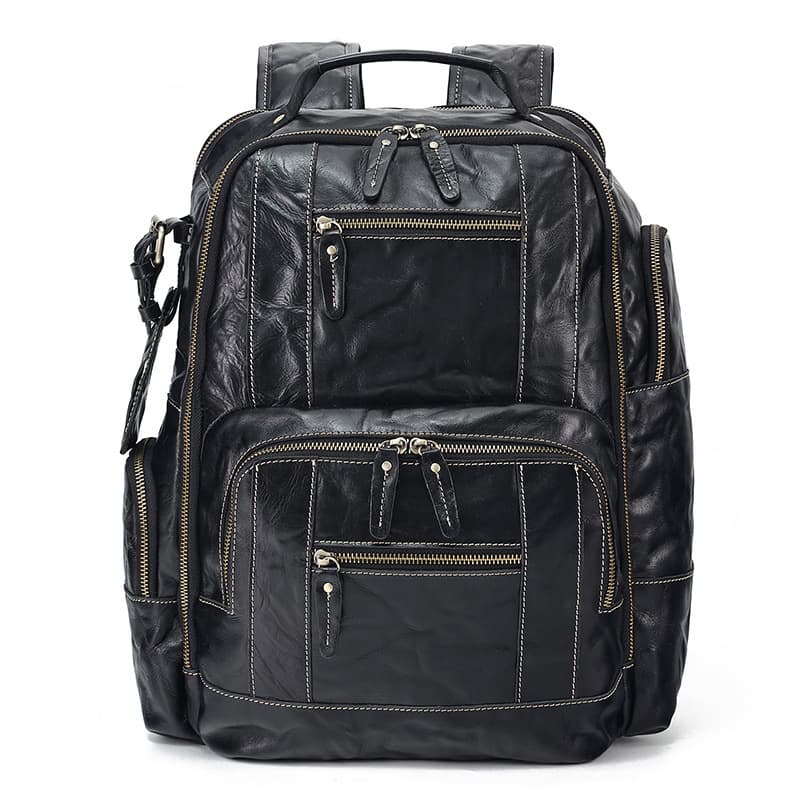 Vintage Genuine Leather Laptop Backpack thumbnail 3