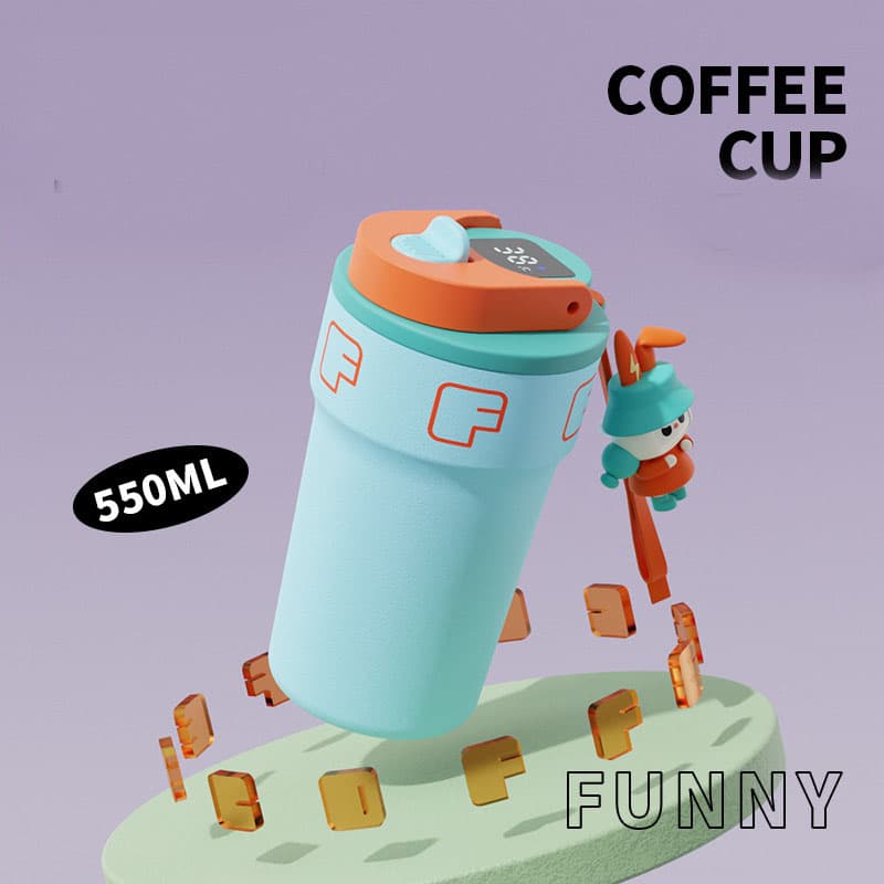 18.6 oz stylish stainless steel vacuum coffee cup thumbnail 10