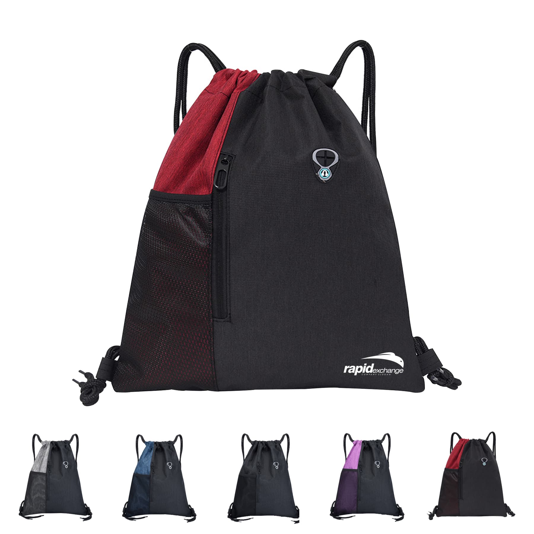 Drawstrings Backpacks with Headphone Hole Design Waterproof