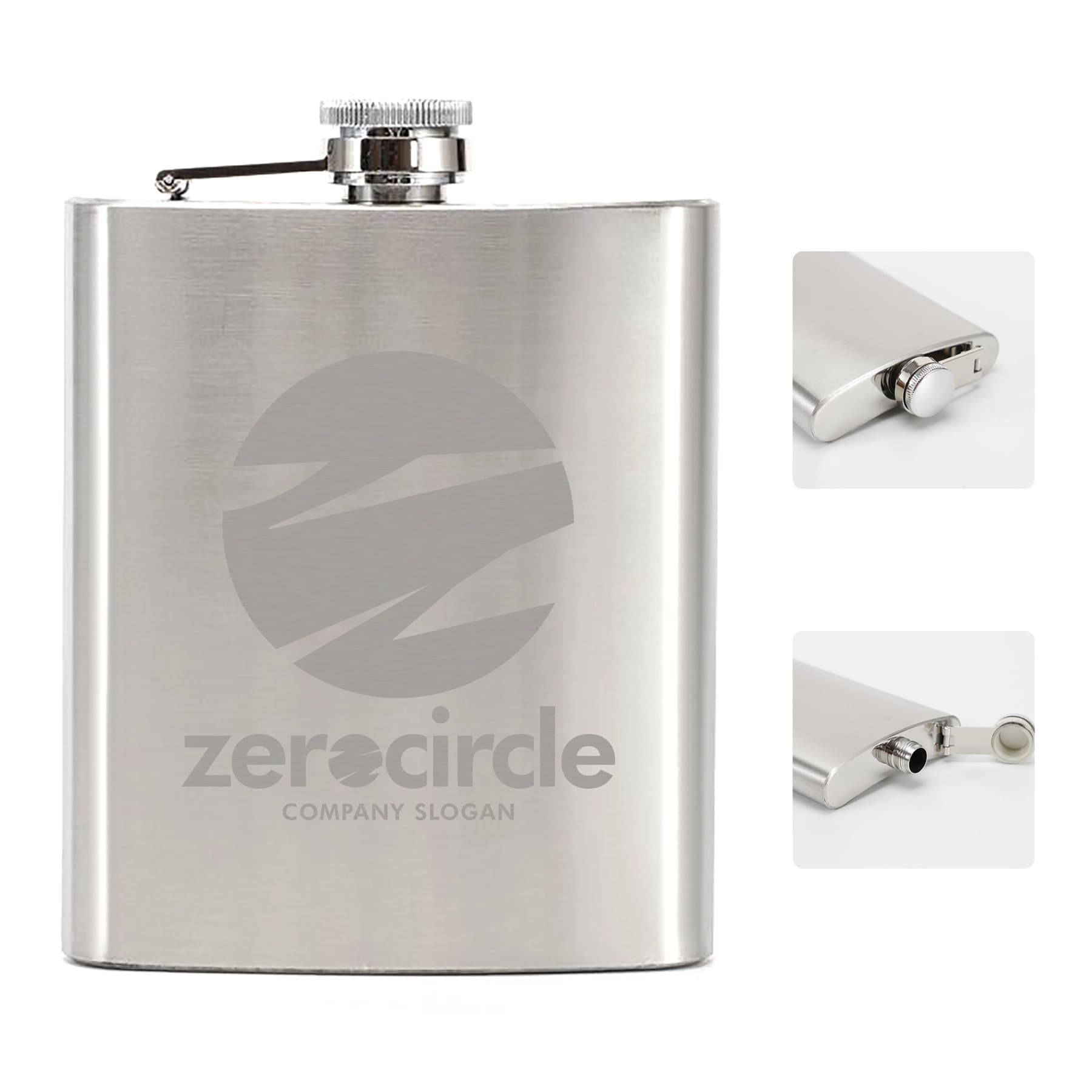 8 OZ. Stainless Steel Flask thumbnail 4