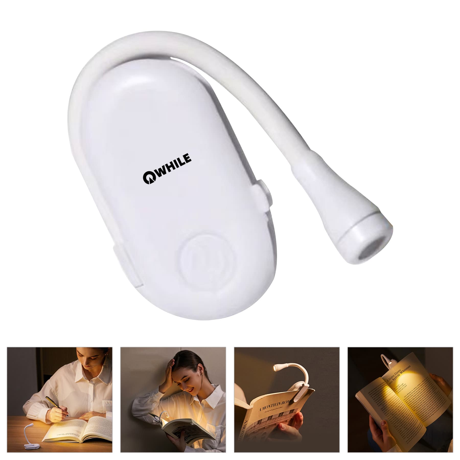 USB Rechargeable Adjustable Flexible Book Light Clip