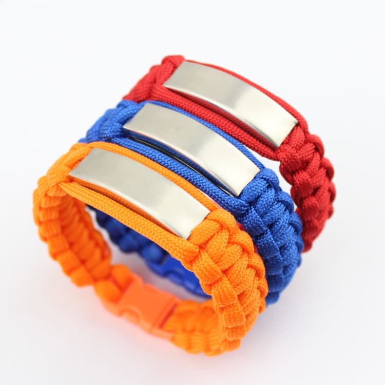 Paracord Bracelet with Metal Plate thumbnail 6