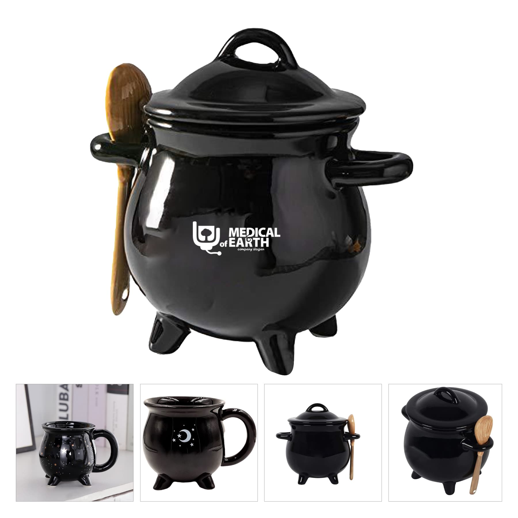 Witches Broth Cauldron Ceramic Bowl