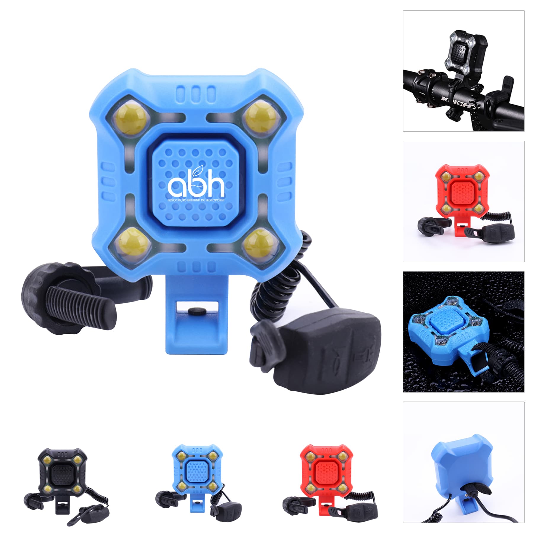 Super Bright Bike Front Light with High-Traffic Horn