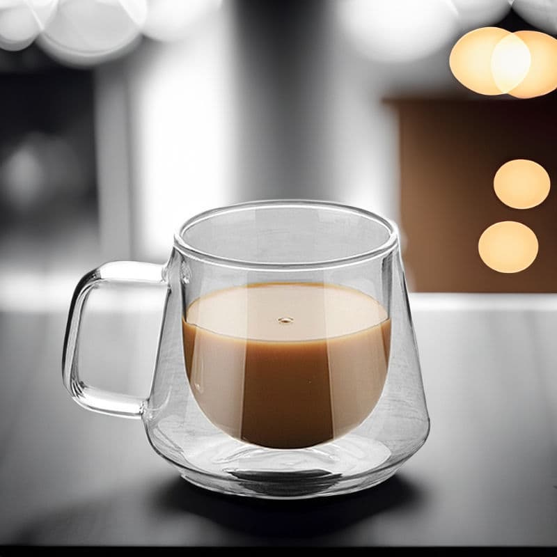Double Wall Glass Thermo Cup Teacup