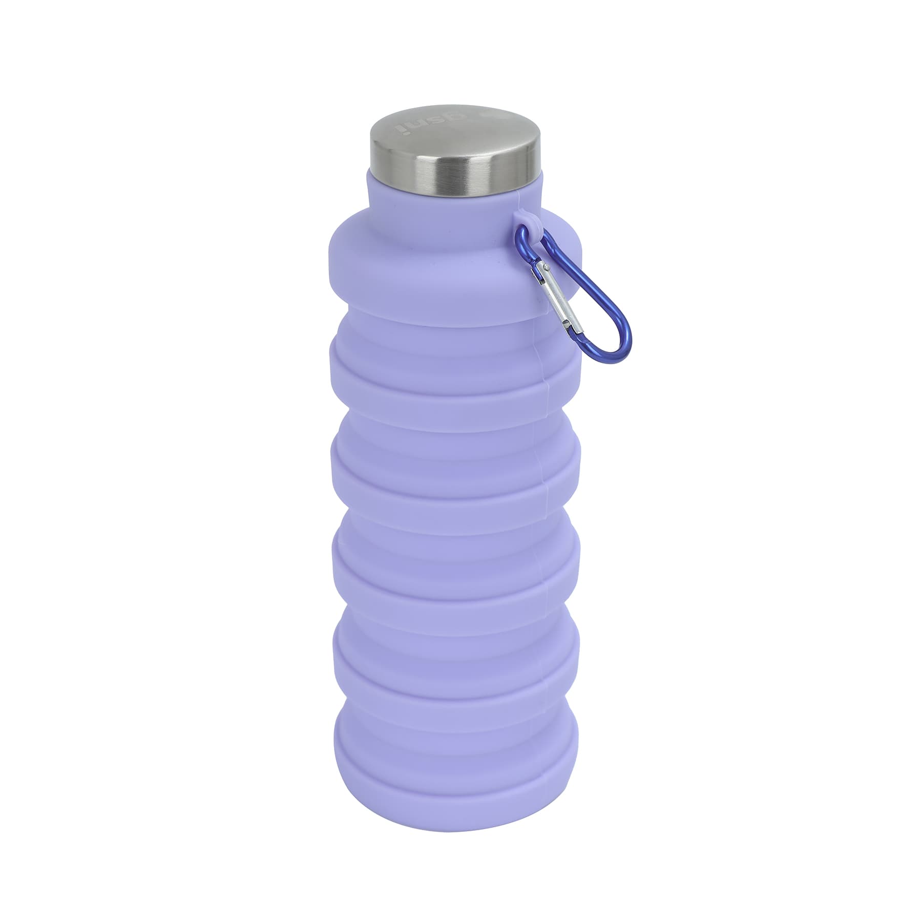 17 oz Collapsible Silicone Water Bottle w/ Carabiner thumbnail 7