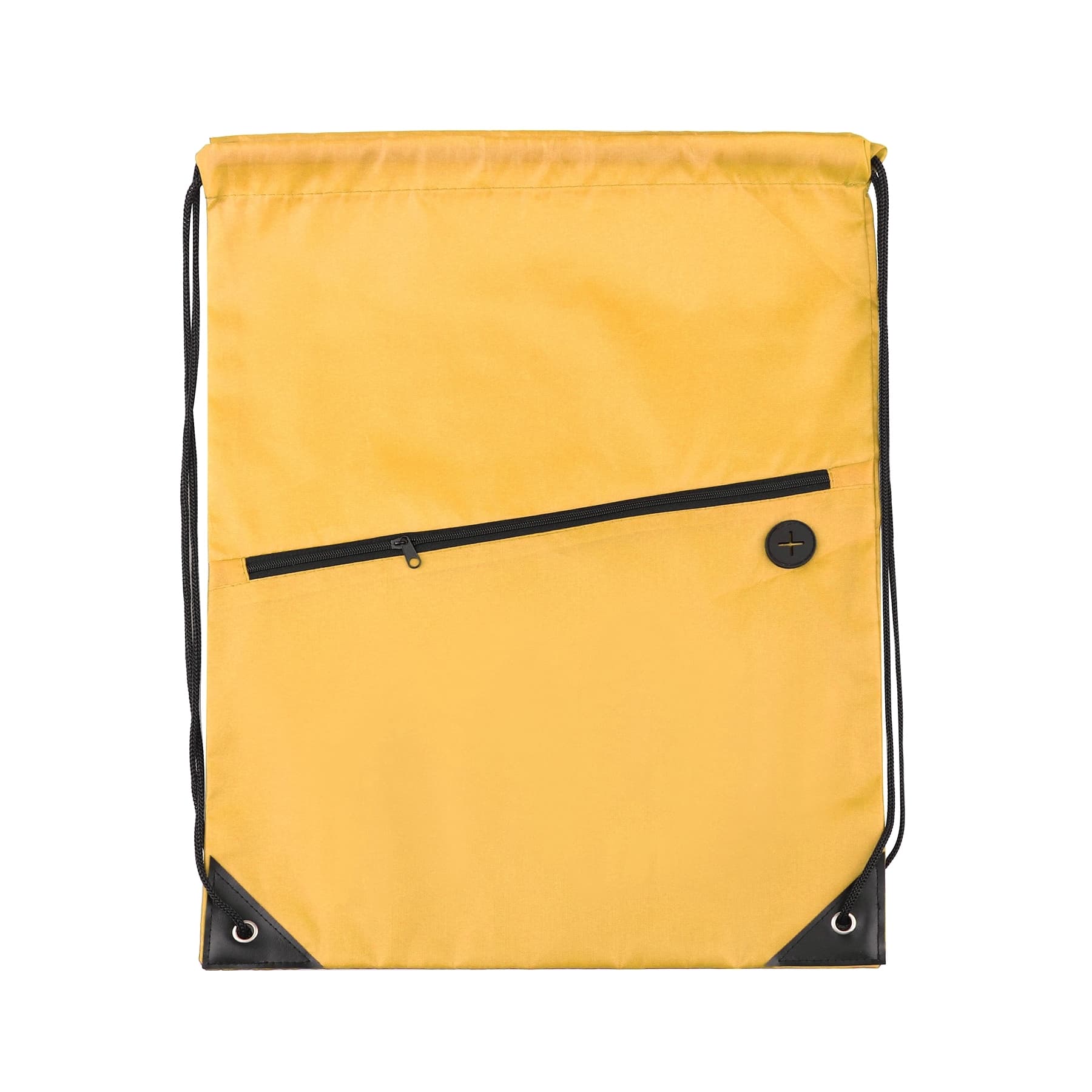 210D Drawstring Backpack w/ Zipper Pocket & Earbuds Slot thumbnail 5