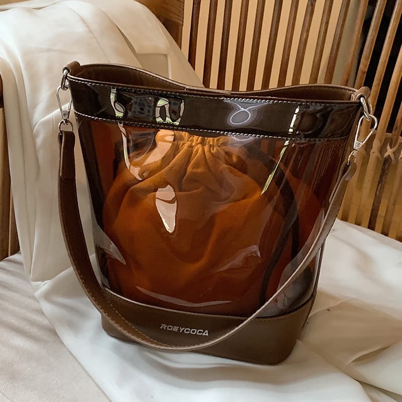 PU Clear Bucket Crossbody Bag thumbnail 2