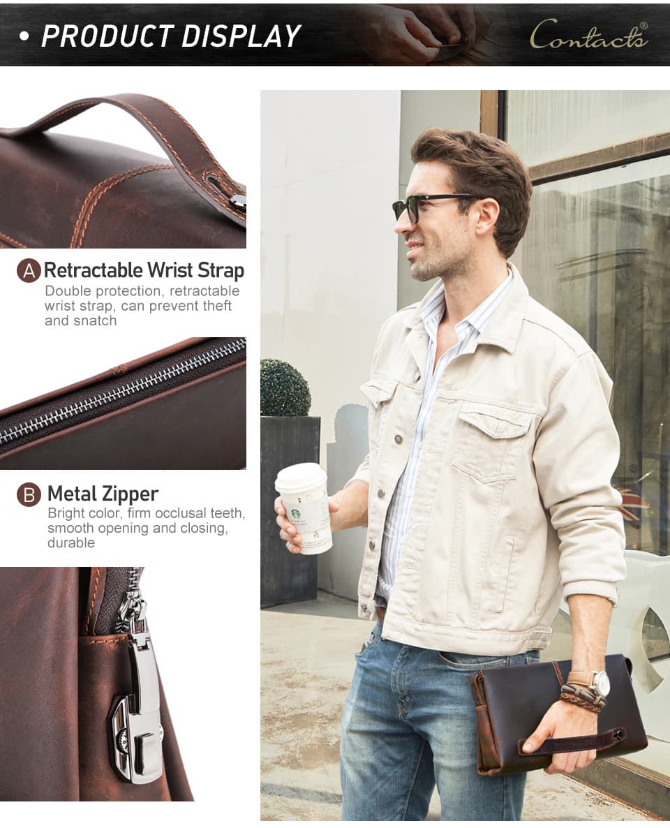 Genuine Leather 8-inch computer Waterproof Messenger Bags thumbnail 2