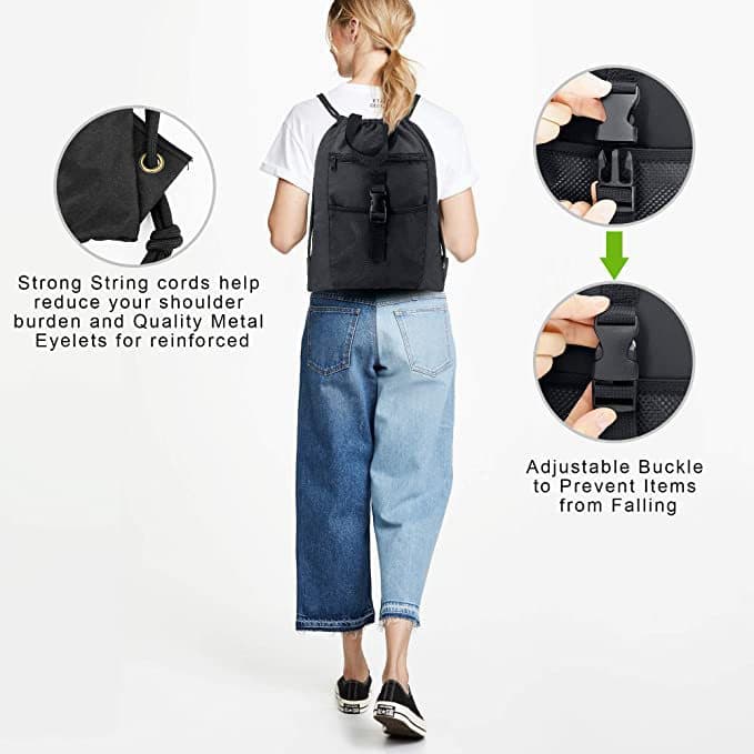 Drawstring Backpack Sports Gym Bag thumbnail 6