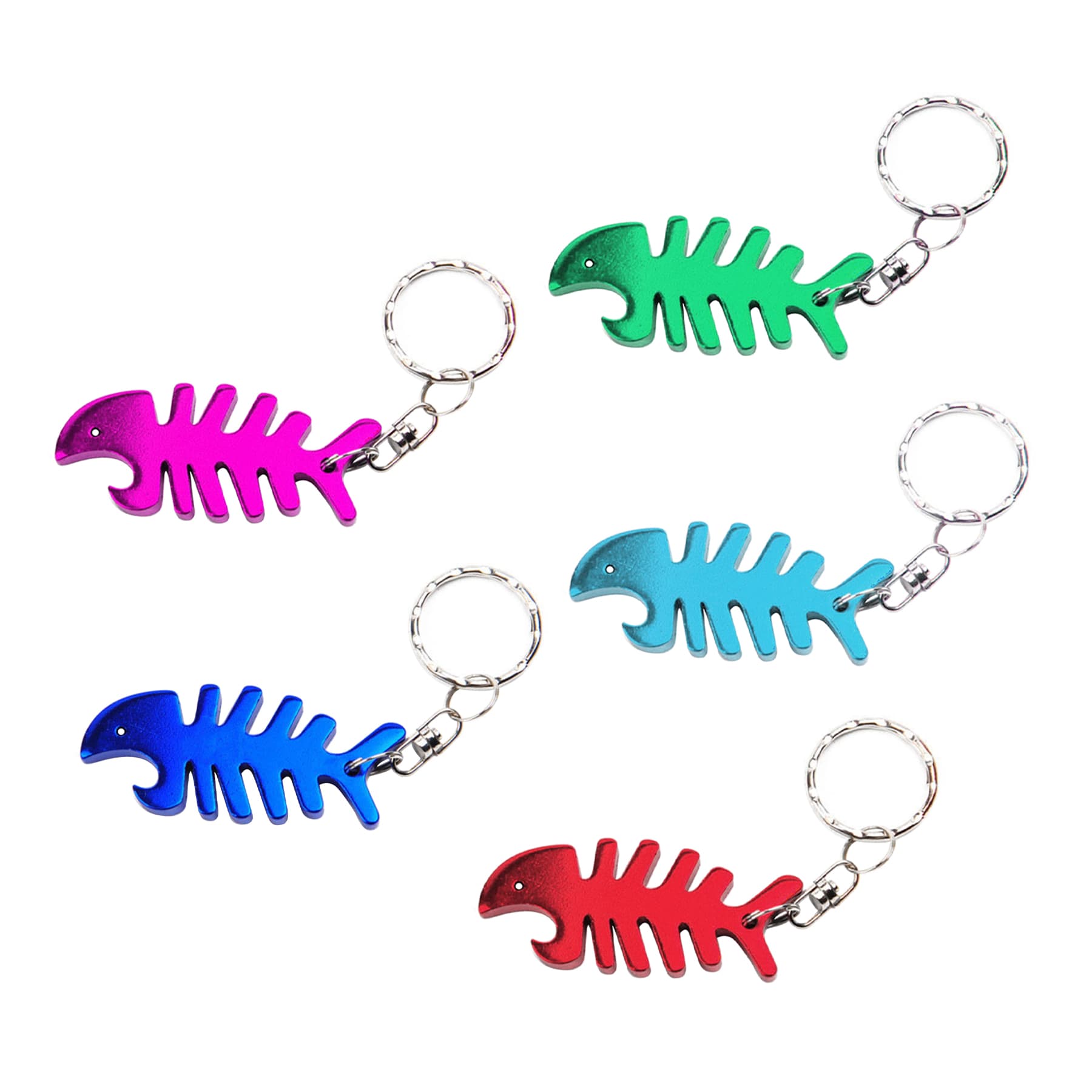 Fish Bone Shape Bottle Opener Keyring thumbnail 4