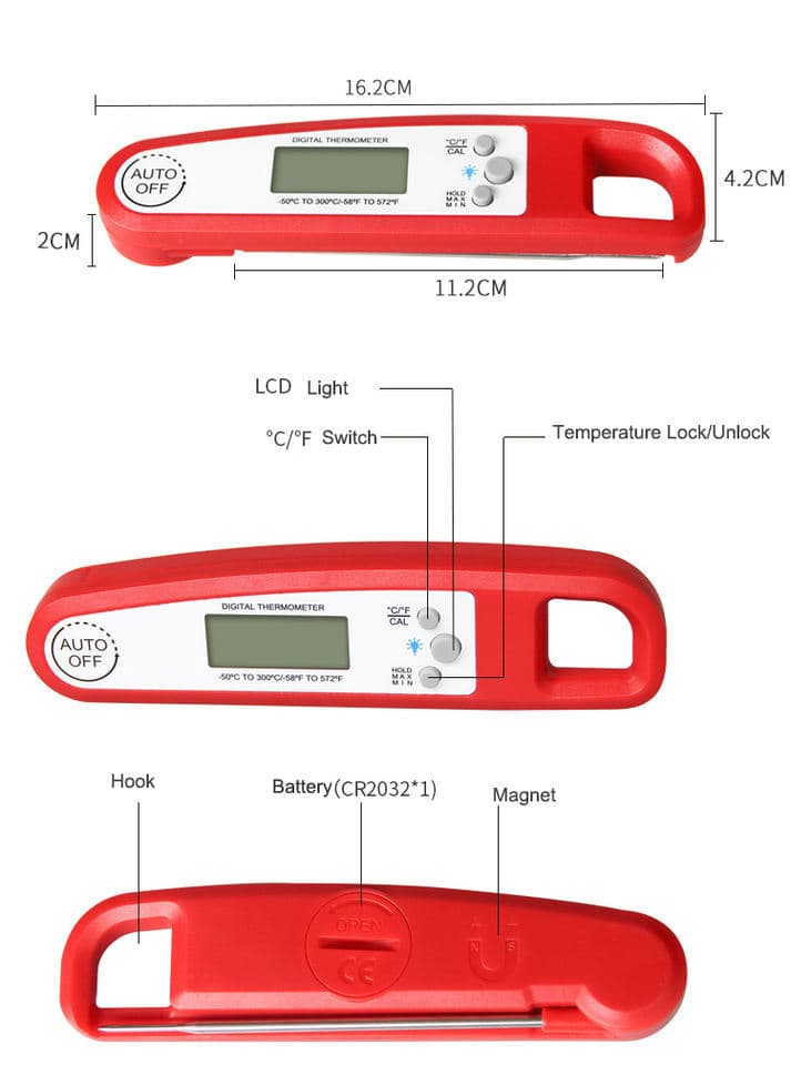 Bbq Instant Read Cooking Thermometer thumbnail 8