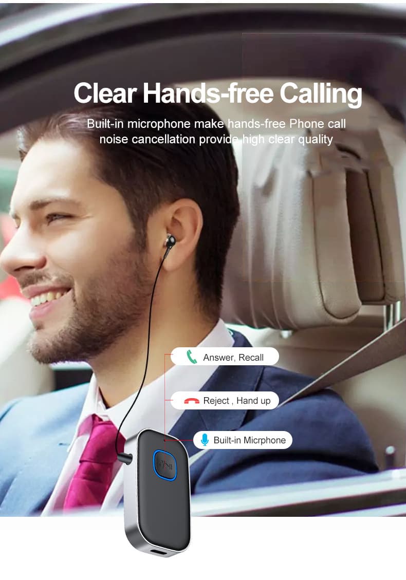Bluetooth Receiver for Car Noise Cancelling 3.5mm thumbnail 3
