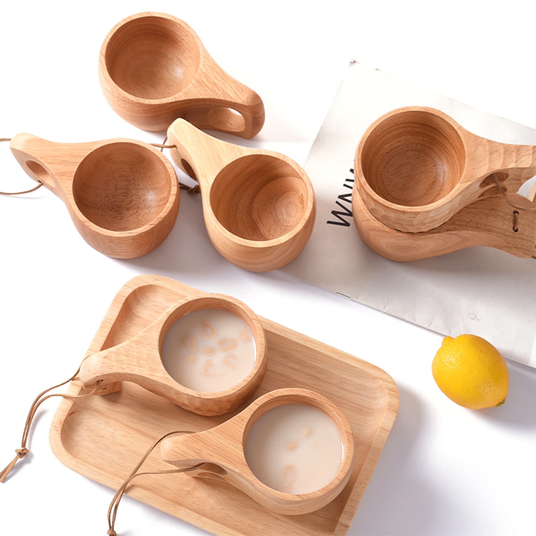 Wooden Beer Mug Office Wood Cup