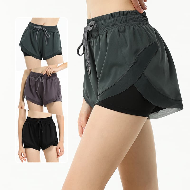 2-In-1 Dry Quickly Double Layer Sports Shorts Woman thumbnail 4