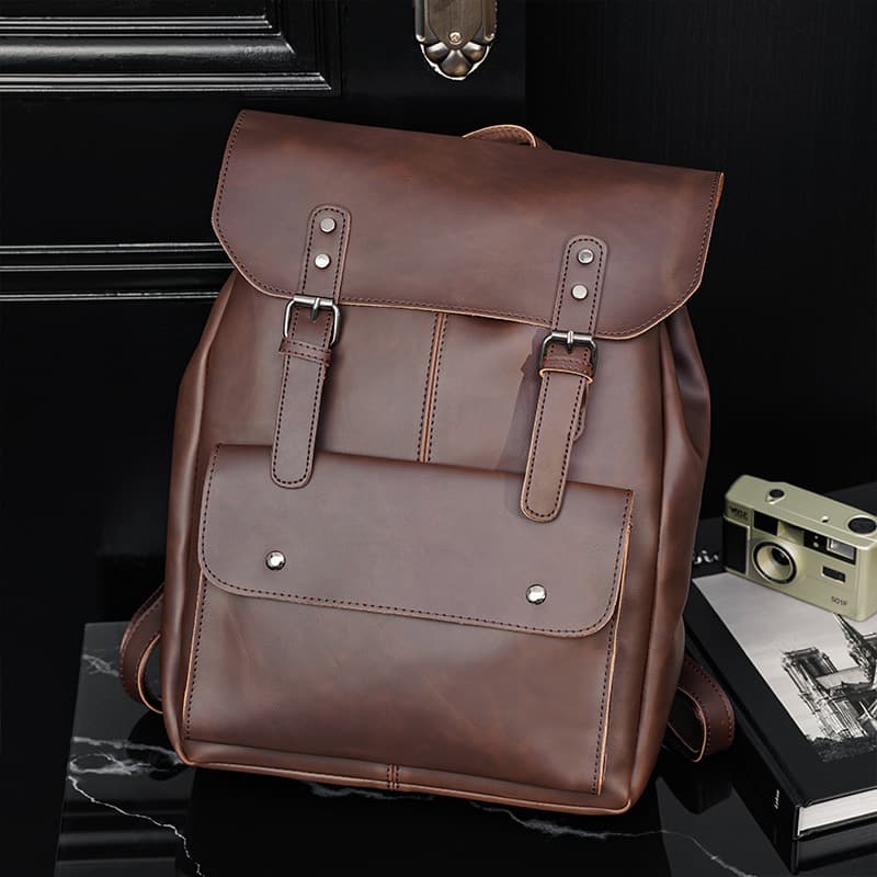PU Leather Crossbody Backpack Shoulder Bag thumbnail 12