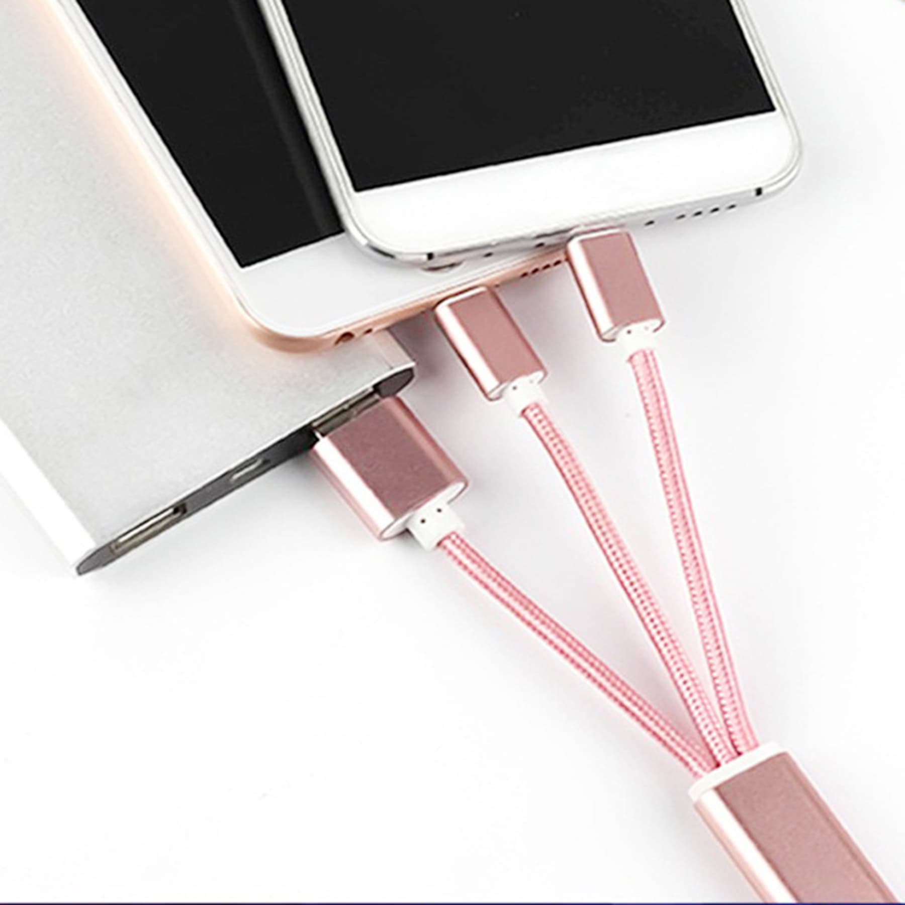 2-In-1 Charging Cable With Key Chain