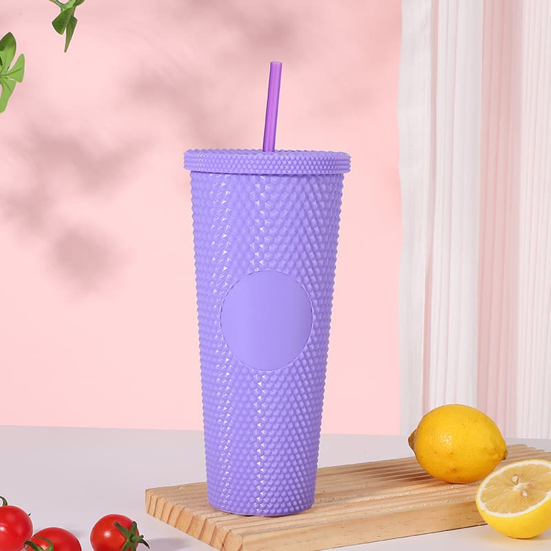 24oz Barbie Pink Plastic Durian Straw Cup thumbnail 14
