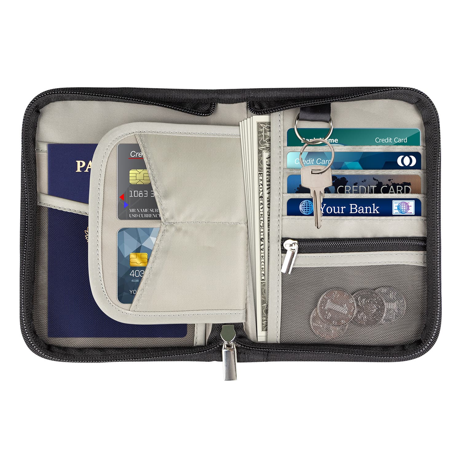 Portable Multi-Functional Waterproof Passport Wallet thumbnail 2