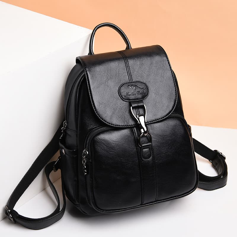 Large Capacity PU Leather Anti-theft Travel Backpack thumbnail 6