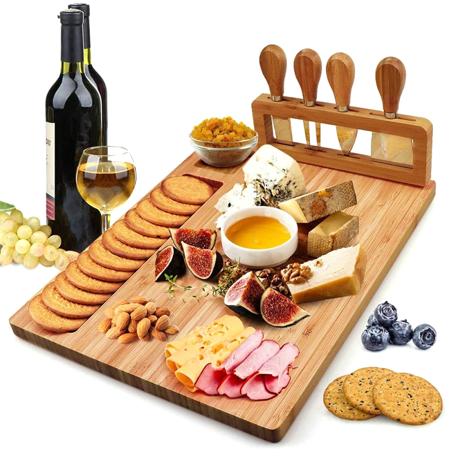 Magnetic Bamboo Cheese Board Set thumbnail 2