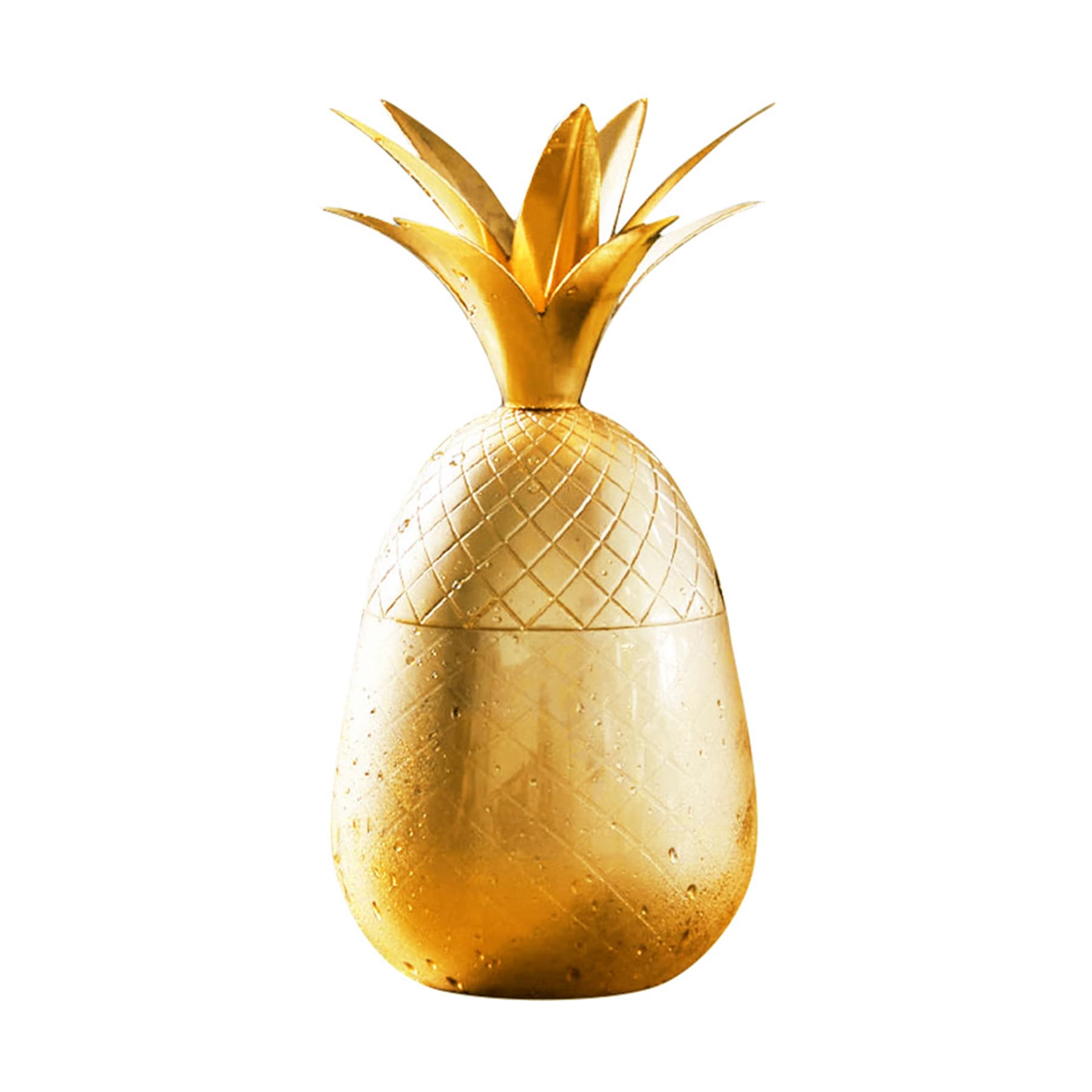 16Oz. Pineapple Stainless Steel Copper-Finish Wine Cup thumbnail 2