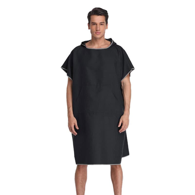 Microfiber Bath Robe Poncho with Hood thumbnail 7