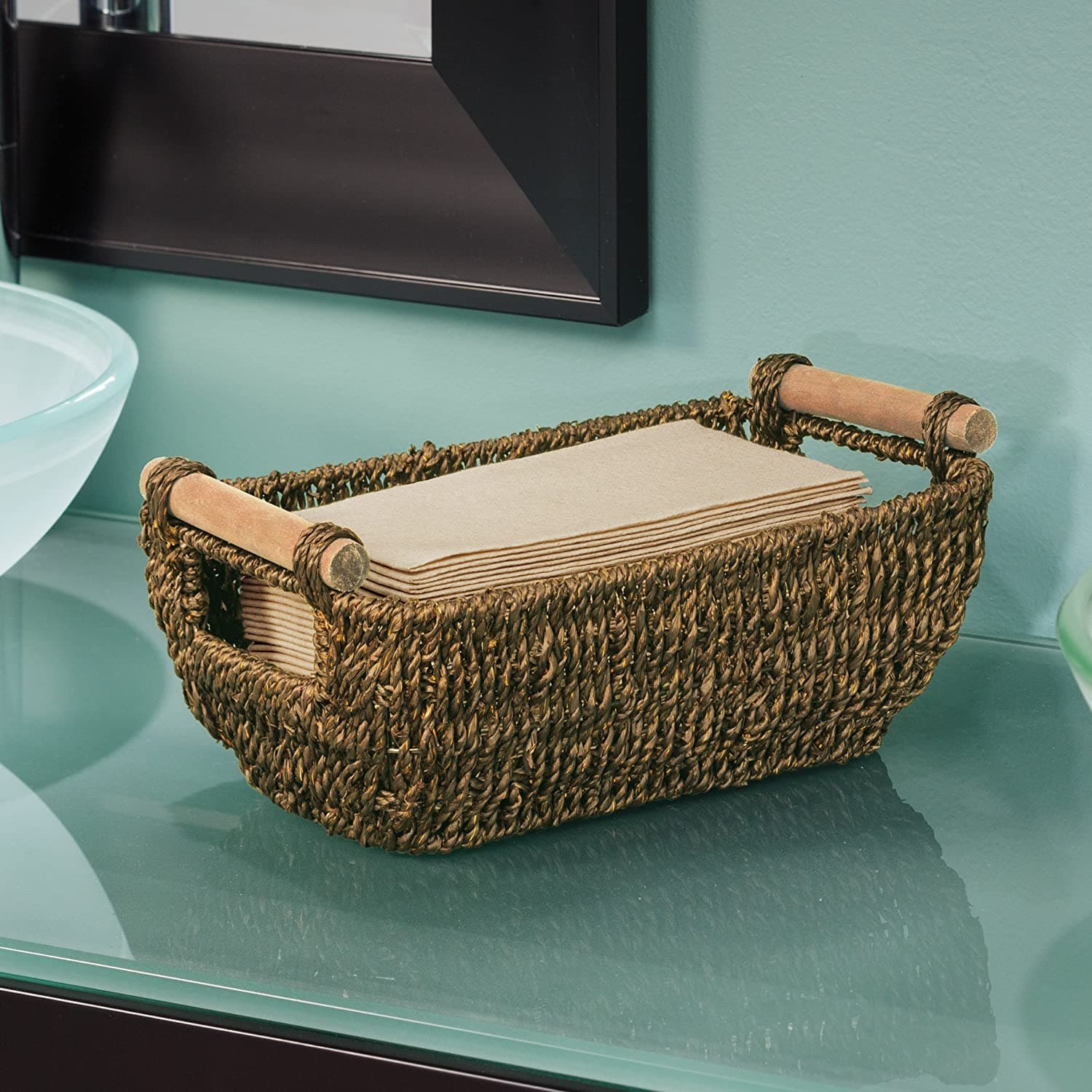 Storage Works Hand-Woven Small Wicker Baskets thumbnail 4