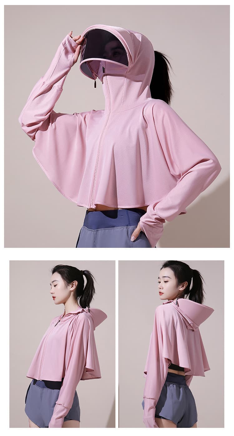 Sun Protection Outdoor Hoodie With Face Mask thumbnail 3
