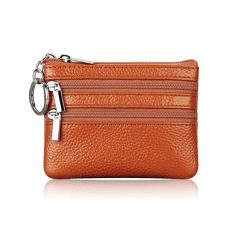 cowhide card money coin purses With Zipper Pocket thumbnail 5