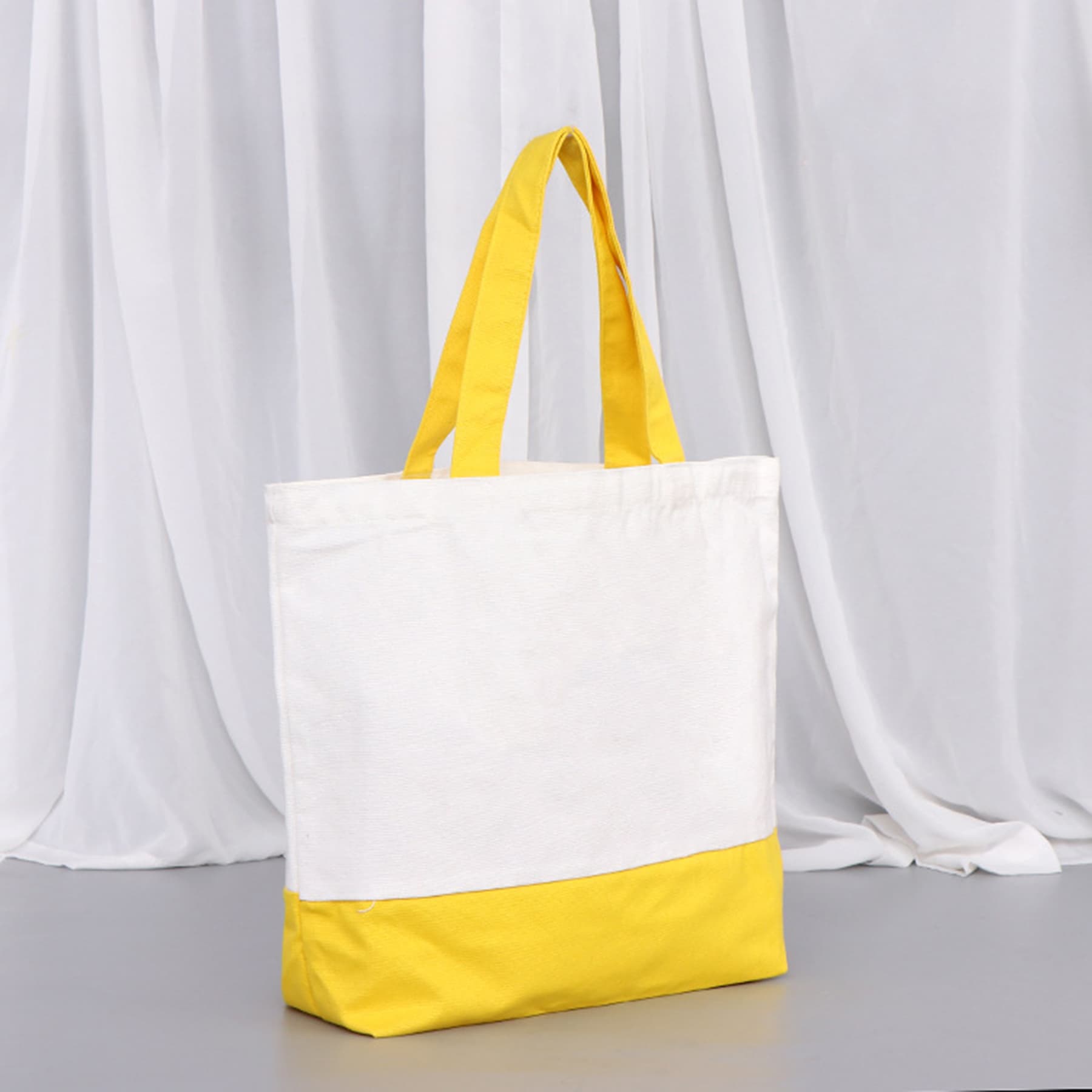 Custom Two-Tone Canvas Tote Bag