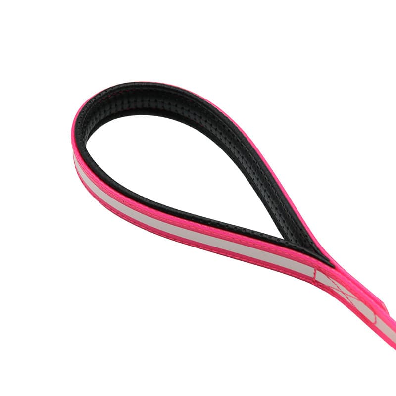 5 ‘Double Reflective Leash Nylon Leather Strap thumbnail 3