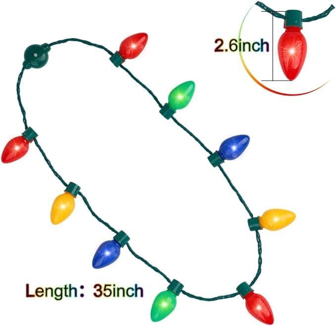 Led Light Up Christmas Bulb Necklace thumbnail 5